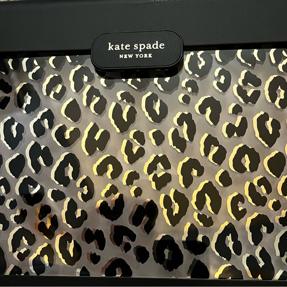 Kate Spade Protective Folio iPad Case- Leopard Black - Picture 2 of 5